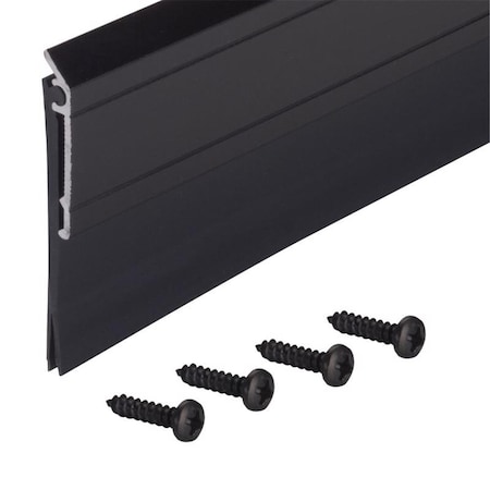 Patioplus 36 x 0.25 in. Aluminum & Vinyl Sweep for Doors, Black, 6PK PA3306617